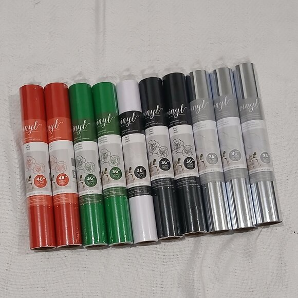 American Crafts Permanent Vinyl Bundle - 10 rolls total - Picture 1 of 6